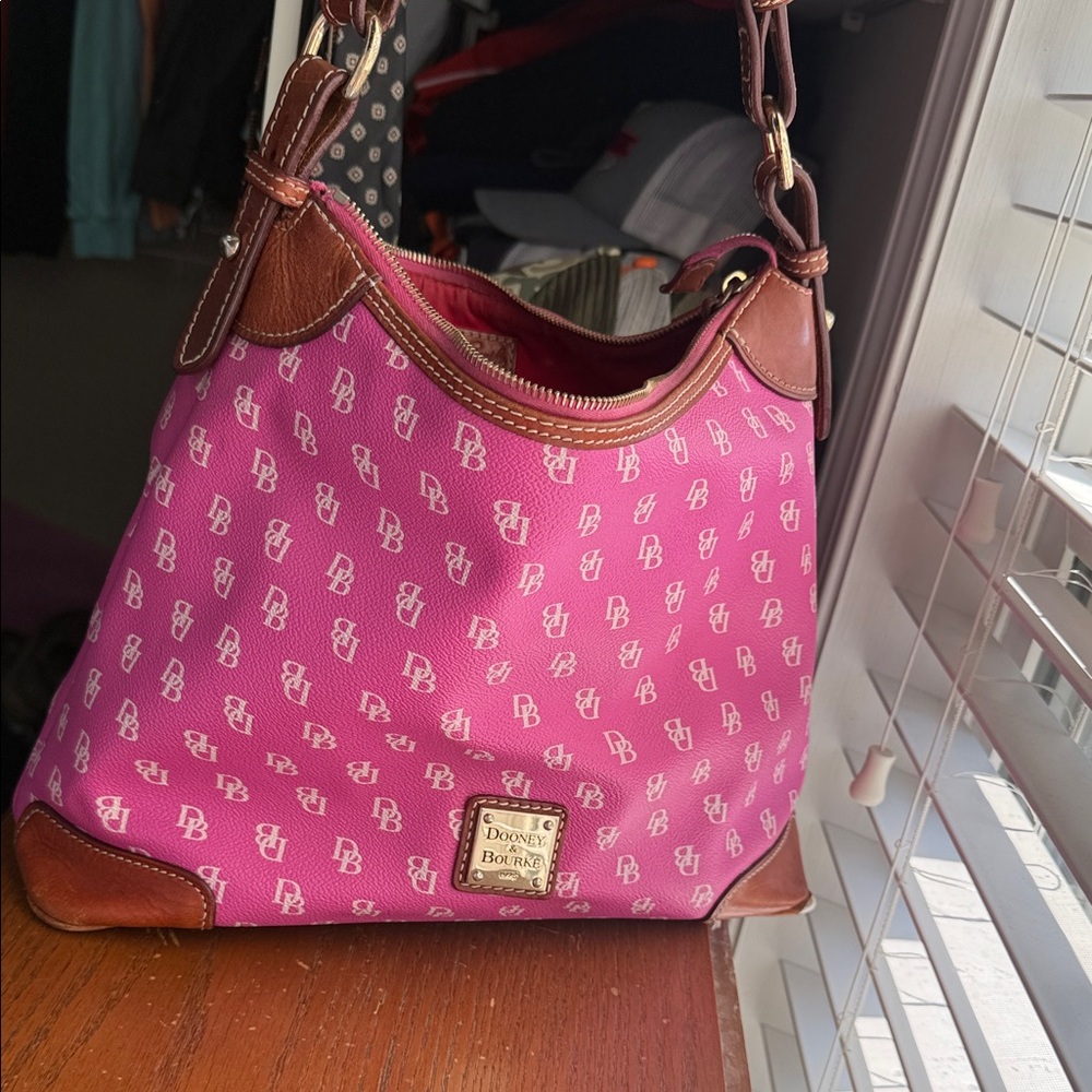 Dooney & Bourke Purple Logo Shoulder Bag